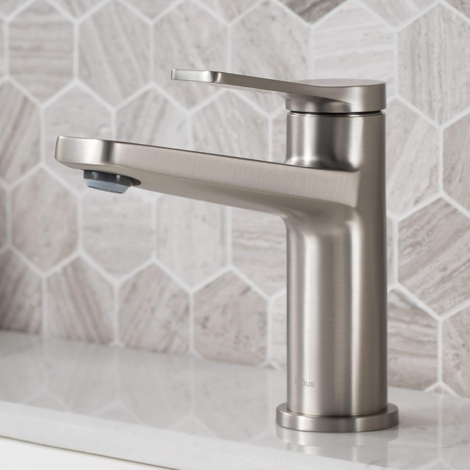 KRAUS Indy Single Handle Basin Bathroom Faucet, Spot Free Stainless Steel T51908