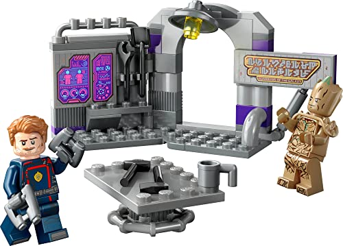 LEGO Marvel Guardians of The Galaxy Headquarters 76253 Building Toy Set with Groot and Star-Lord Minifigures L432