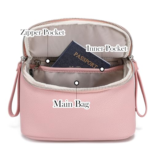 INICAT Fanny Pack Crossbody Bag for Women Vegan Leather Travel D6352