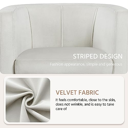 Yaheetech Velvet Accent Chair, Modern Upholstered Barrel Chair, Olive Green J55628