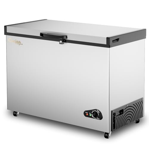 Bodacious 10 Cu Ft Chest Freezer with Removable Basket and Adjustable Thermostat Z5982