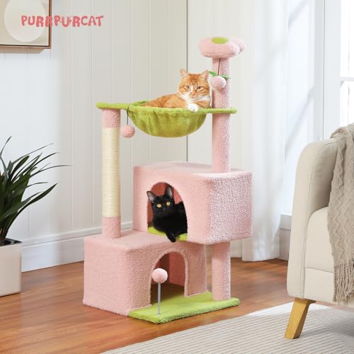 45-Inch Cat Tree with 2 Condos, Scratching Posts and Hammock F616