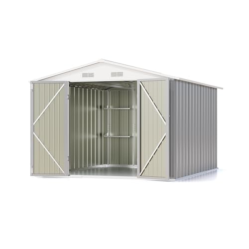 Patiowell 3 x 3 FT Outdoor Storage Shed with Sloping Roof, Grey F27529