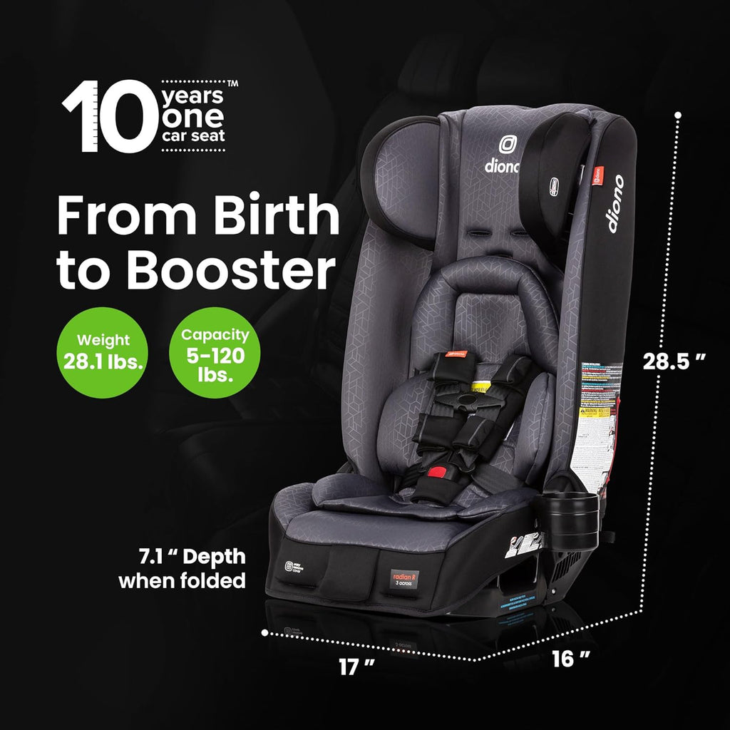 Diono Radian 3RXT Special Edition All-in-One Convertible Car Seat, Gray Stone F191