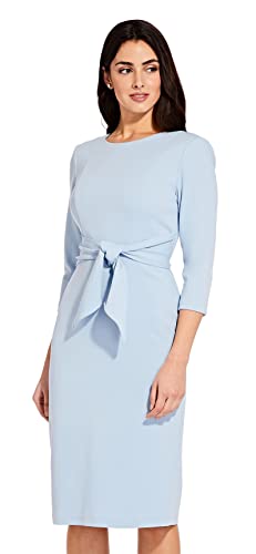 Adrianna Papell Women's Bow Sheath Dress with Three Quarter Sleeves Z356229