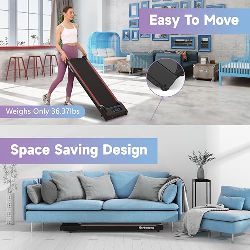 Walking Pad Treadmill 2 in 1 with Remote Control for Home Office O415