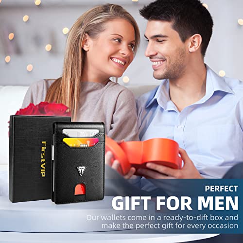 Slim RFID Blocking Bifold Wallet for Men with Money Clip J963027