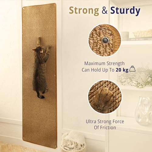 Cat Wall Climbing Carpet 67" x 17.5" with Fixed Nails for Indoor Cats O866