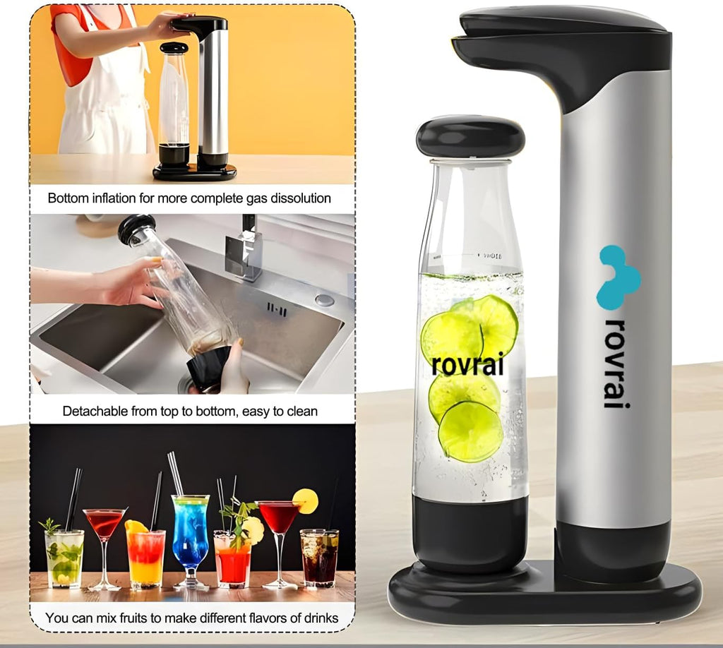Sparkling Water Maker with CO2 Cylinder and Refill Kit D6135