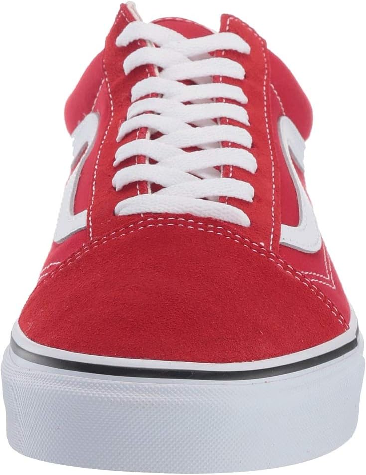Vans Men's Old Skool Sneaker, Racing Red/True White, Size 9.5 F8347