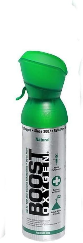 Boost Oxygen Natural Portable 5 Liter Pure Canned Oxygen Canister 4 Pack U428402