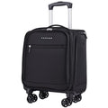 Verage Underseat Carry On Luggage with Wheels, 14.5 Inch Spinner Small Suitcase, Softside Lightweight Travel Bag for Men and Women, Airplane Carry On Bag, Black