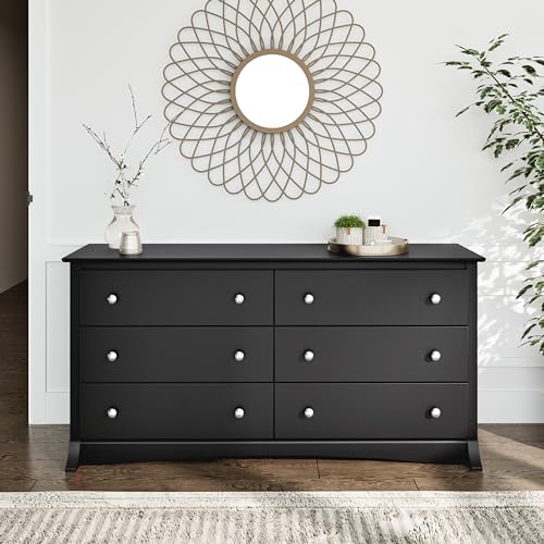 Prepac Rustic Ridge Farmhouse 6-Drawer Double Dresser, Brown X6434
