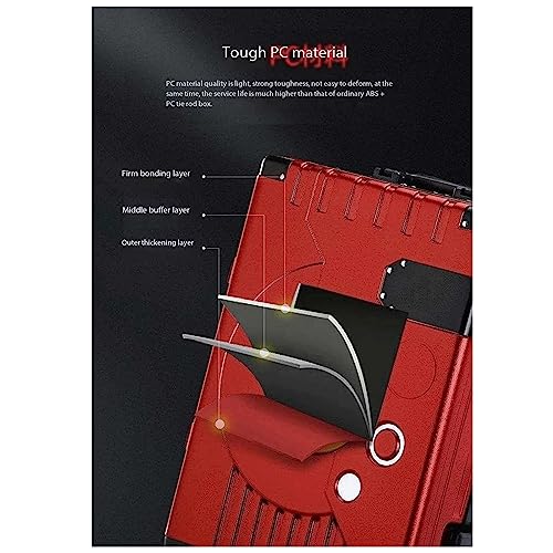 PANKERS Portable Suitcase Aluminum Frame Luggage with TSA Lock, 22 inches R103