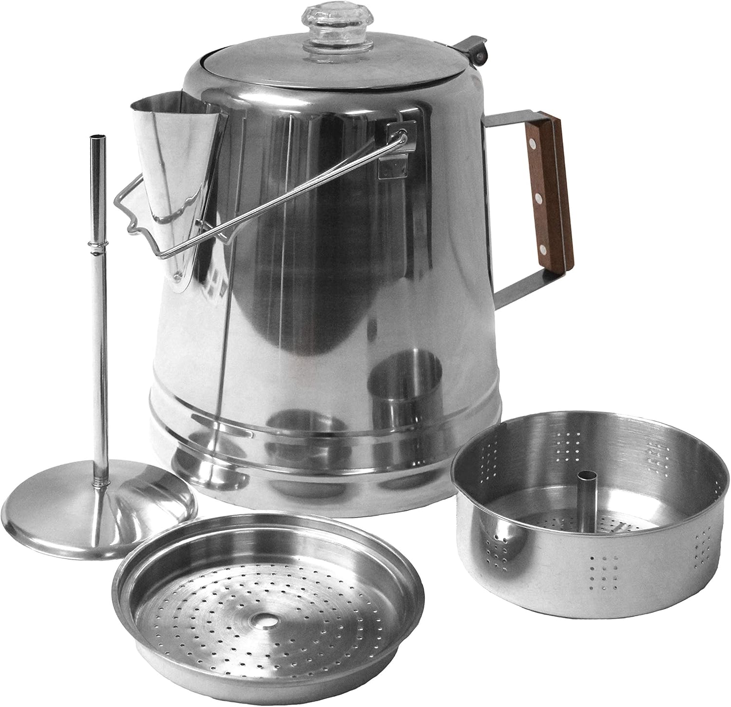 Texsport Stainless Steel Coffee Percolator 14 Cup for Camping S741