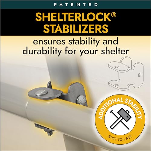ShelterLogic 10 x 10 Shed-in-a-Box All Season Steel Round Roof Outdoor Storage Shed with Waterproof Cover, Grey S288