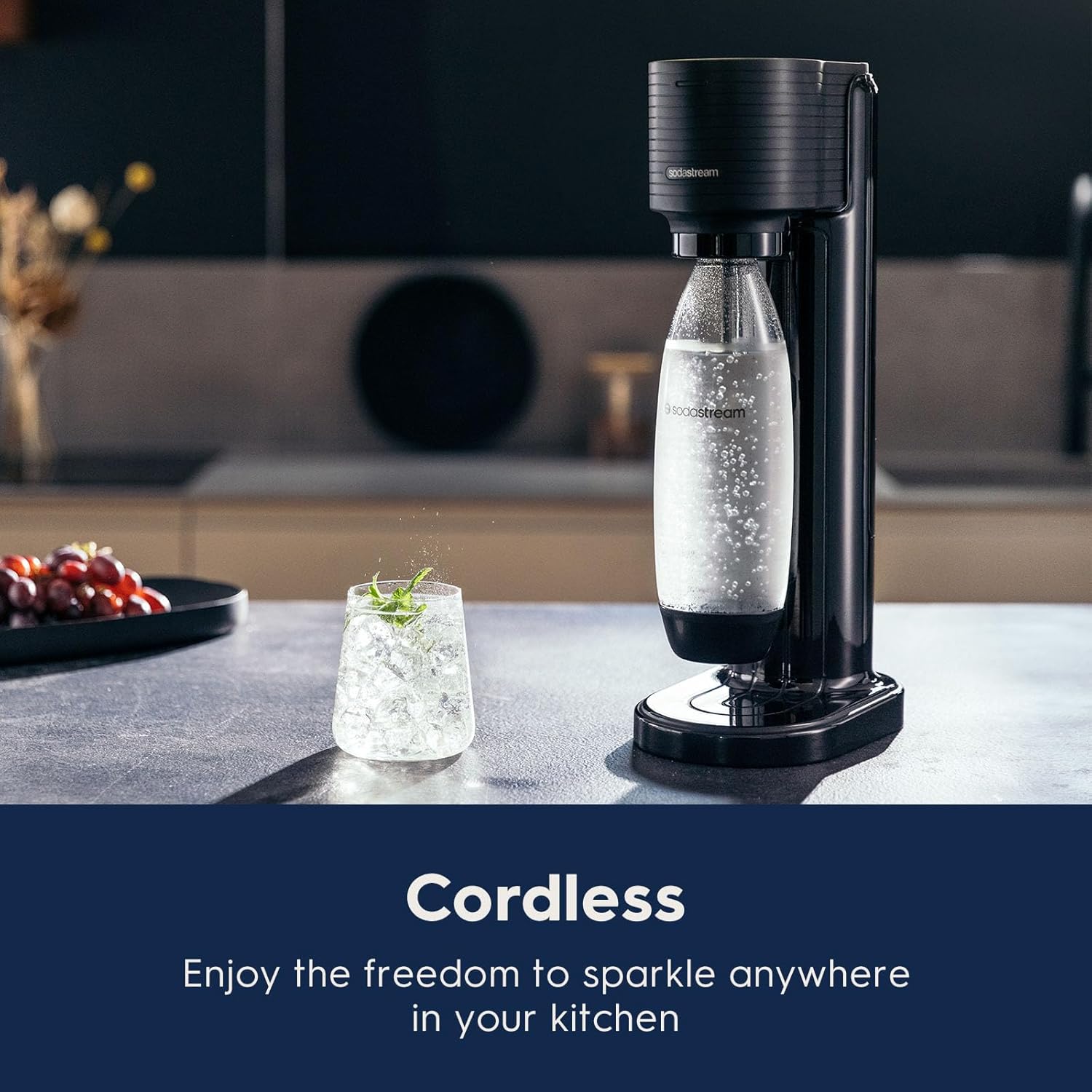 SodaStream Gaia Sparkling Water Maker, Black T45415