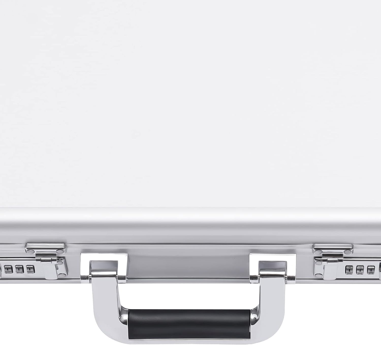 Aluminum Attache Case with Combination Lock, 15 x 13 x 4.3 Inch, Silver W584698