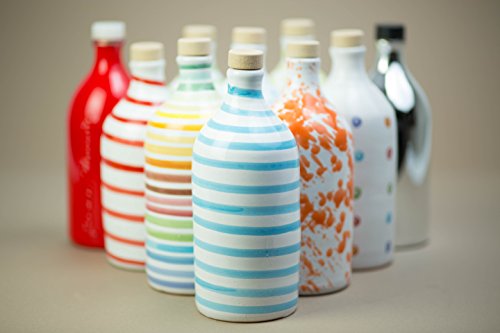 Antico Frantoio Muraglia Italian Extra Virgin Olive Oil, Handmade Ceramic Bottle, 16.9 Fl Oz X9126