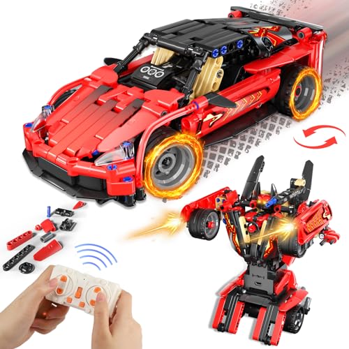 Remote Control Racing Car Building Kit, Compatible with Lego STEM Toys for Kids 2 in 1 Model Car Kit 425 PCS, Gifts Toys for Age 6-12 Years Old Kids Boys