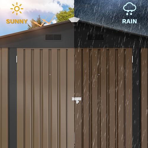 DWVO 6x4ft Metal Storage Shed for Outdoors, Dark Gray T6985