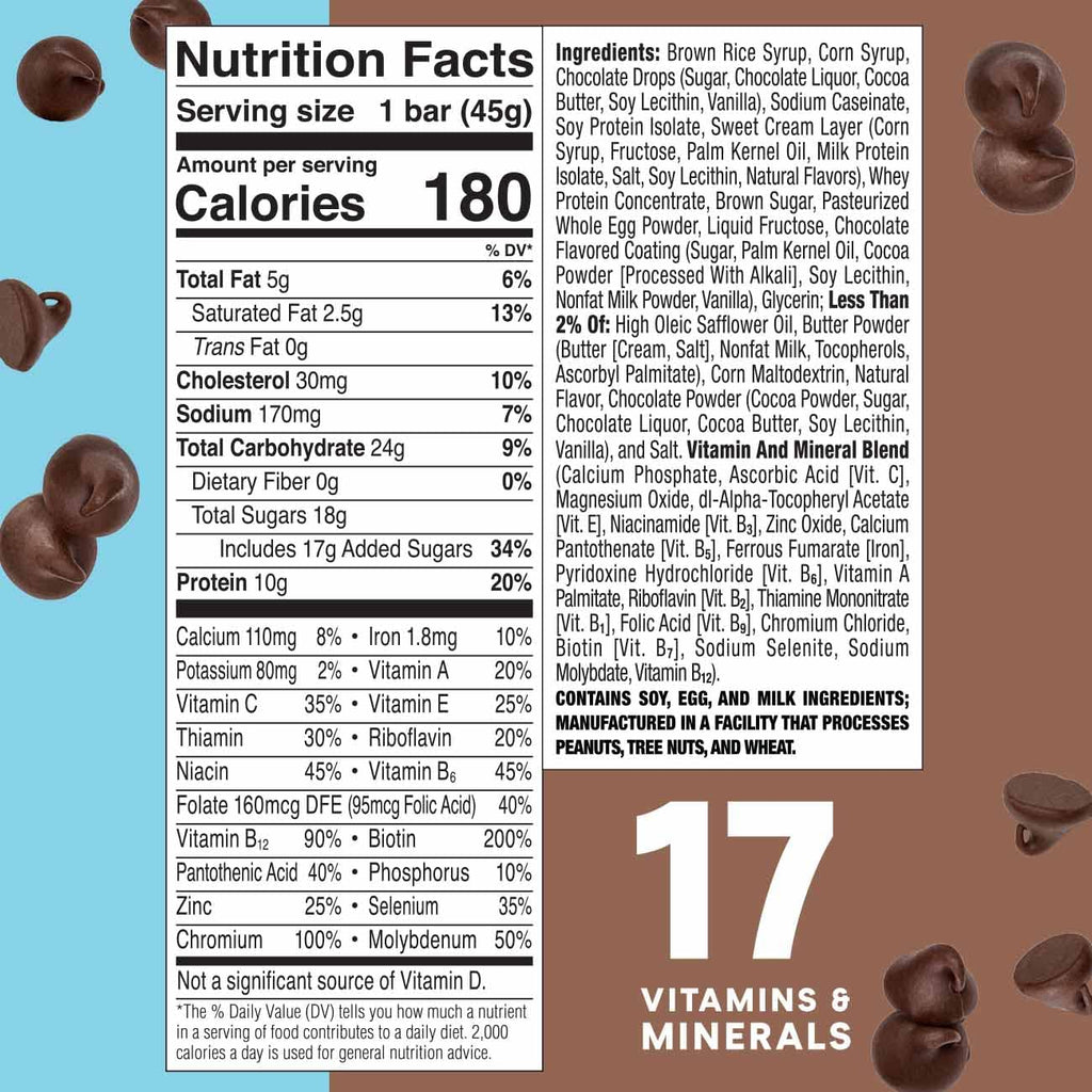 ZonePerfect Protein Bars Chocolate Chip Cookie Dough 12 Count S924011