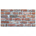 Dundee Deco 3D Wall Panels Brick Effect - Cladding, Red Brown Stone Look Wall Paneling, Styrofoam Facing for Living room, Kitchen, Bathroom, Balcony, Bedroom, Set of 10, Covers 53 sq ft