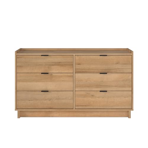 Prepac Rustic Ridge Farmhouse 6-Drawer Double Dresser, Brown X6434