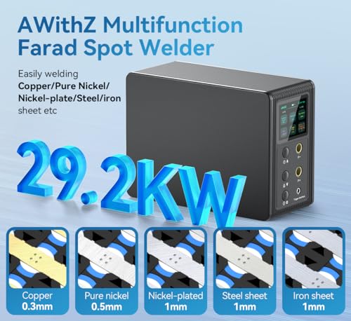 14.6 KW Capacitor Battery Spot Welder 2-in-1 Automatic & Foot Pedal for 18650/LiFePO4 Battery Pack Building G399304