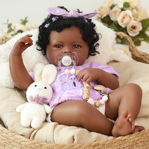 WOOROY Realistic Reborn Baby Doll Black Boy, 20 Inch African American Newborn T283379