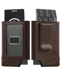 VULKIT Mens Wallet Card Holder Pop Up Card Wallet Slim Leather RFID Blocking Minimalist Wallet With Money Clip