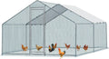 Large Chicken Coop,13 x 10 ft Large Metal Chicken Coop, Walk-in Poultry Cage Chicken Hen Run House with Waterproof Cover, Rabbits Cats Dogs Farm Pen for Outdoor Backyard Farm Garden