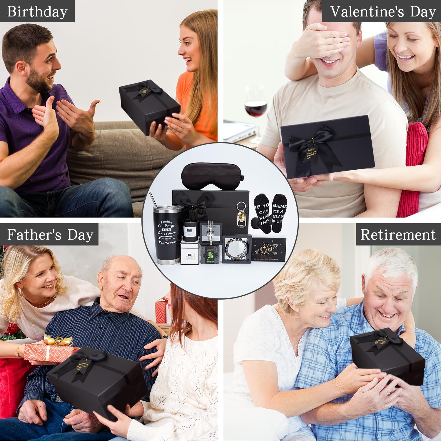 Premium Gift Baskets for Men Birthday Christmas Retirement F146