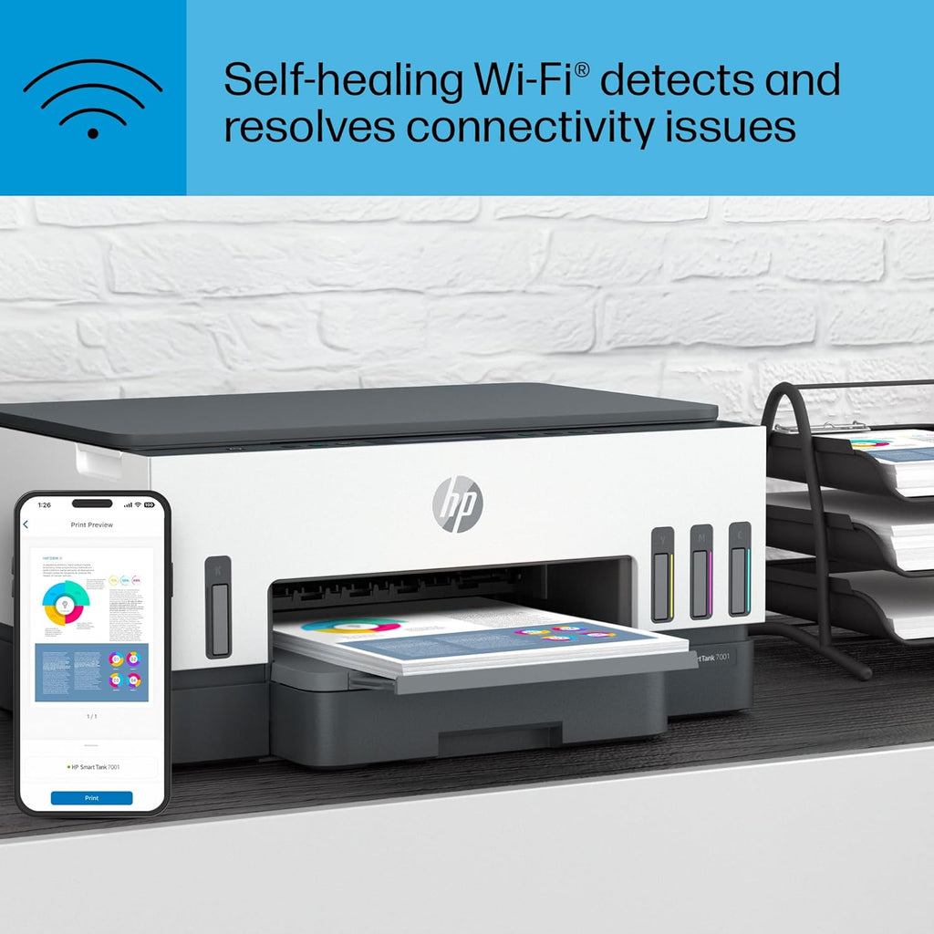 HP Smart Tank 7001 Wireless All-in-One Ink Tank Printer with Mobile Print, Scan, Copy A2098