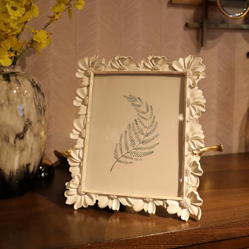 Vintage Picture Frame 8x10 Antique Black Ornate for Tabletop and Wall U180