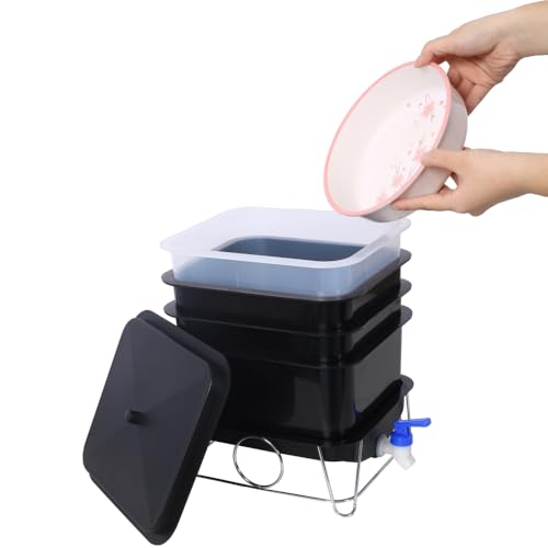 Worm Farm Kit, 4-Tray Worm Composter for Indoor & Outdoor Use L5930