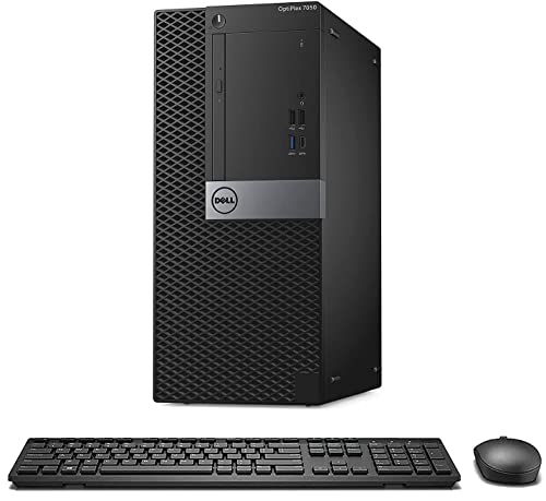 Dell 7050 Mini Tower Desktop Intel i7-7700 UP to 4.20GHz 32GB DDR4 New 1TB NVMe SSD + 2TB HDD USB Wi-Fi BT Dual Monitor Support Wireless Keyboard and Mouse Win10 Pro (Renewed)