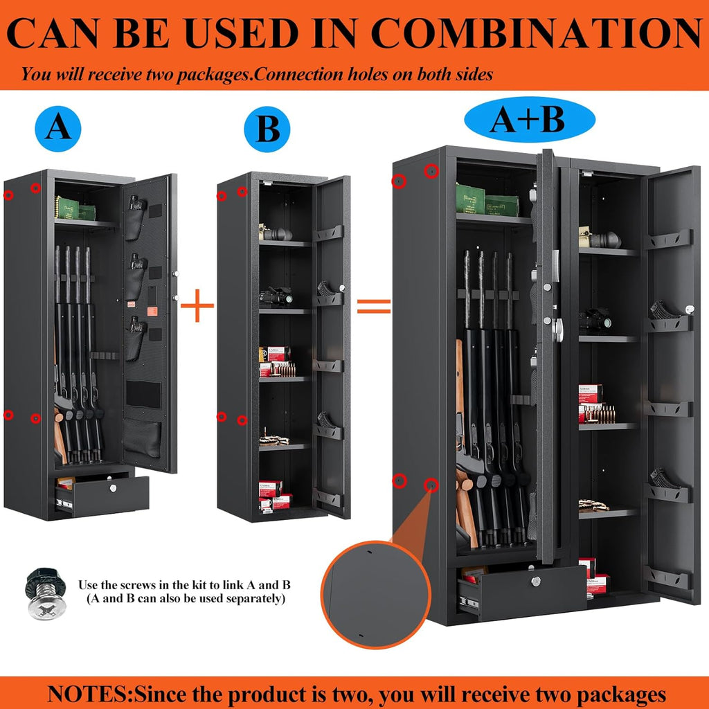 Gun Safe with Drawer for Rifles and Pistols (1500AB-GUN SAFE) U75967