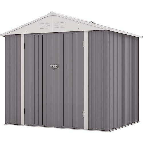 Patiowell 3 x 3 FT Outdoor Storage Shed with Sloping Roof, Grey F27529