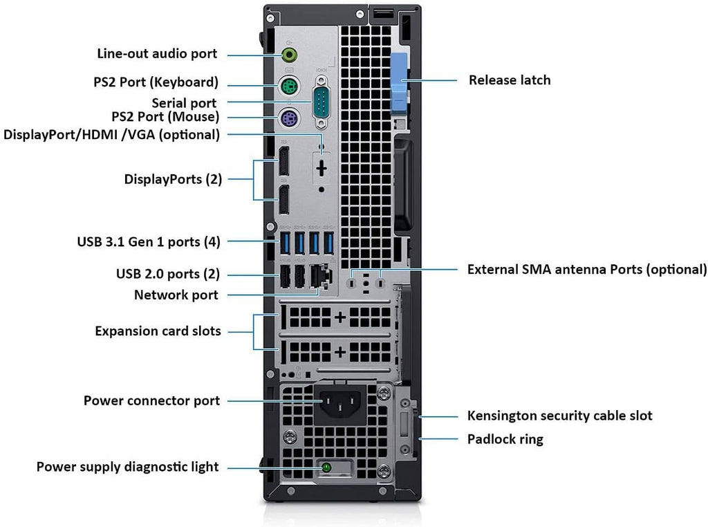 Dell OptiPlex 7070 SFF Desktop, i7-8700, 16GB RAM, 1TB SSD, Windows 11 Pro Q164797