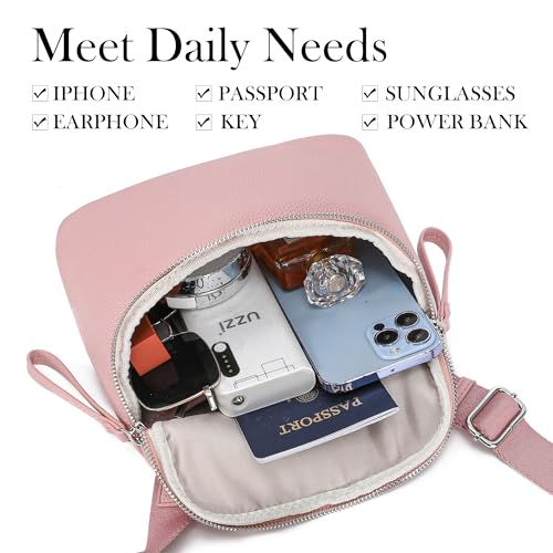 INICAT Fanny Pack Crossbody Bag for Women Vegan Leather Travel D6352
