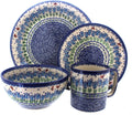 Blue Rose Polish Pottery Garden Tulip 16 Piece Dinner Set
