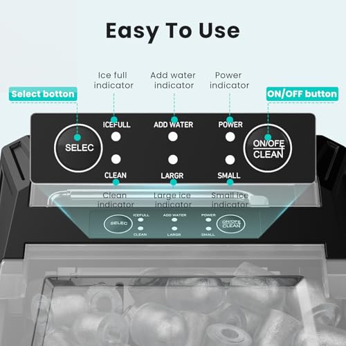 OLIXIS Nugget Ice Maker Machine, Countertop Portable with Basket and Scoop, White W12772