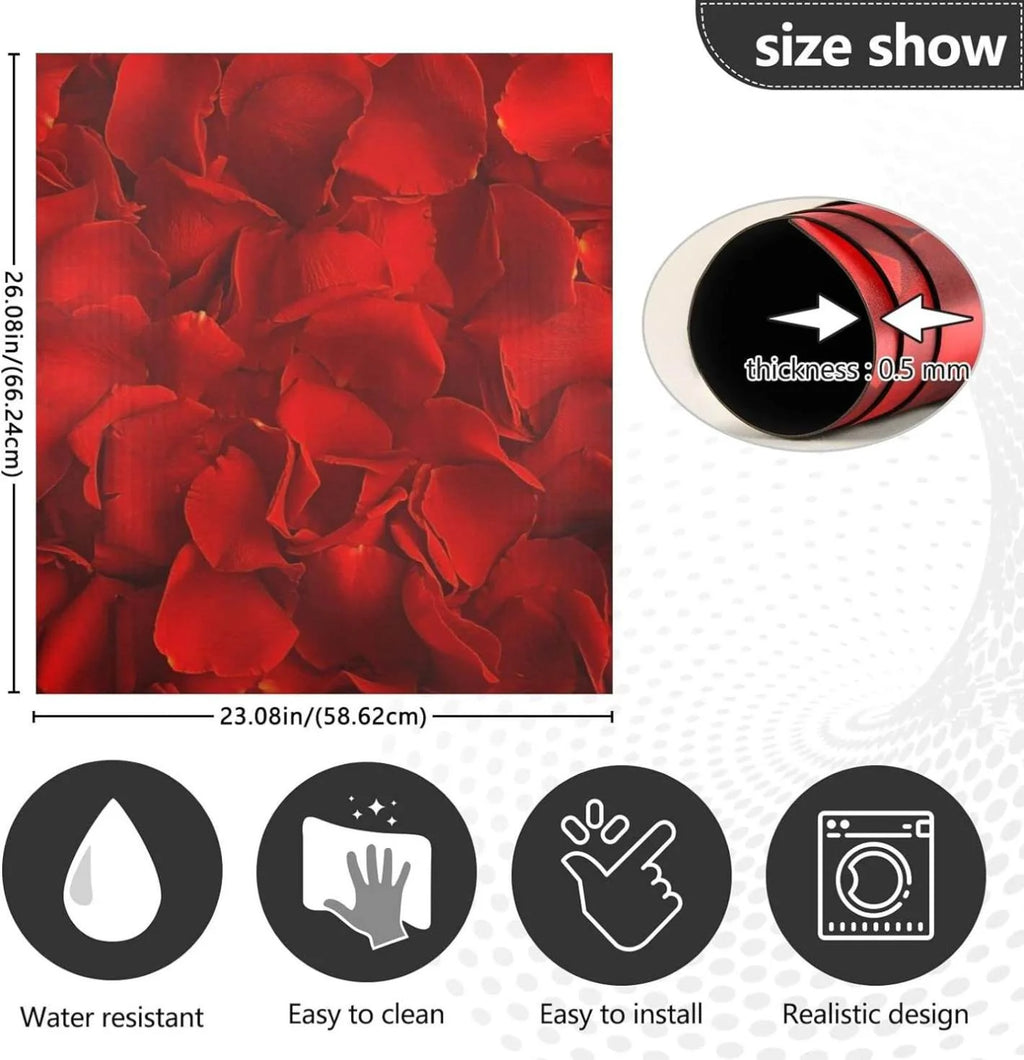 Hyjoy Red Rose Dishwasher Magnet Cover, Reusable Fridge Panel Decal, 23 x 26 Inch L535377