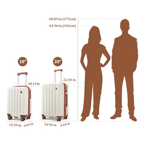 imiomo Luggage Sets 4 Piece Expandable Hardside Suitcase with Spinner Wheels TSA Lock Z60916