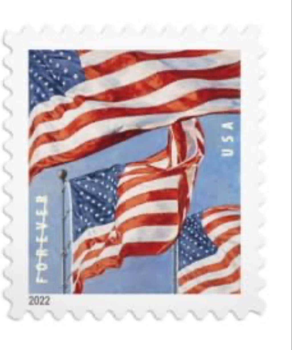 US Flag Postage Stamps for 1 oz Letters, 100 Rolls U701