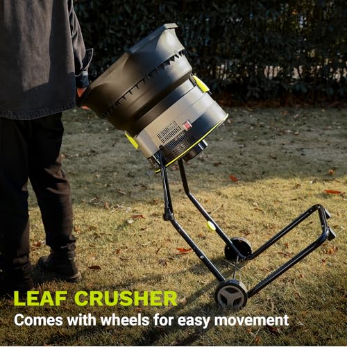 DEKOPRO Electric Leaf Mulcher Shredder 13-Amp 8200RPM Motor with Leaf Scoops S88703