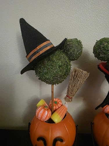 Minnie & Mickey Seasonal Topiary Set, 6 inch, Fall Decor N920