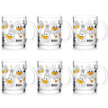 Vesici 12 Pcs Halloween Ghost Glass Mugs 12 oz with Handle U17698