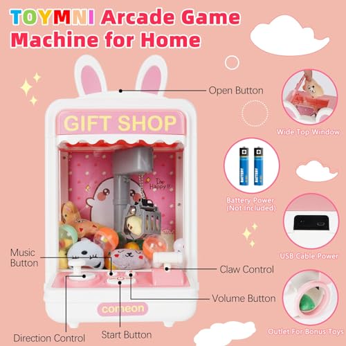 Mini Claw Machine for Kids with Lights and Toys, Ages 8-13 M652155
